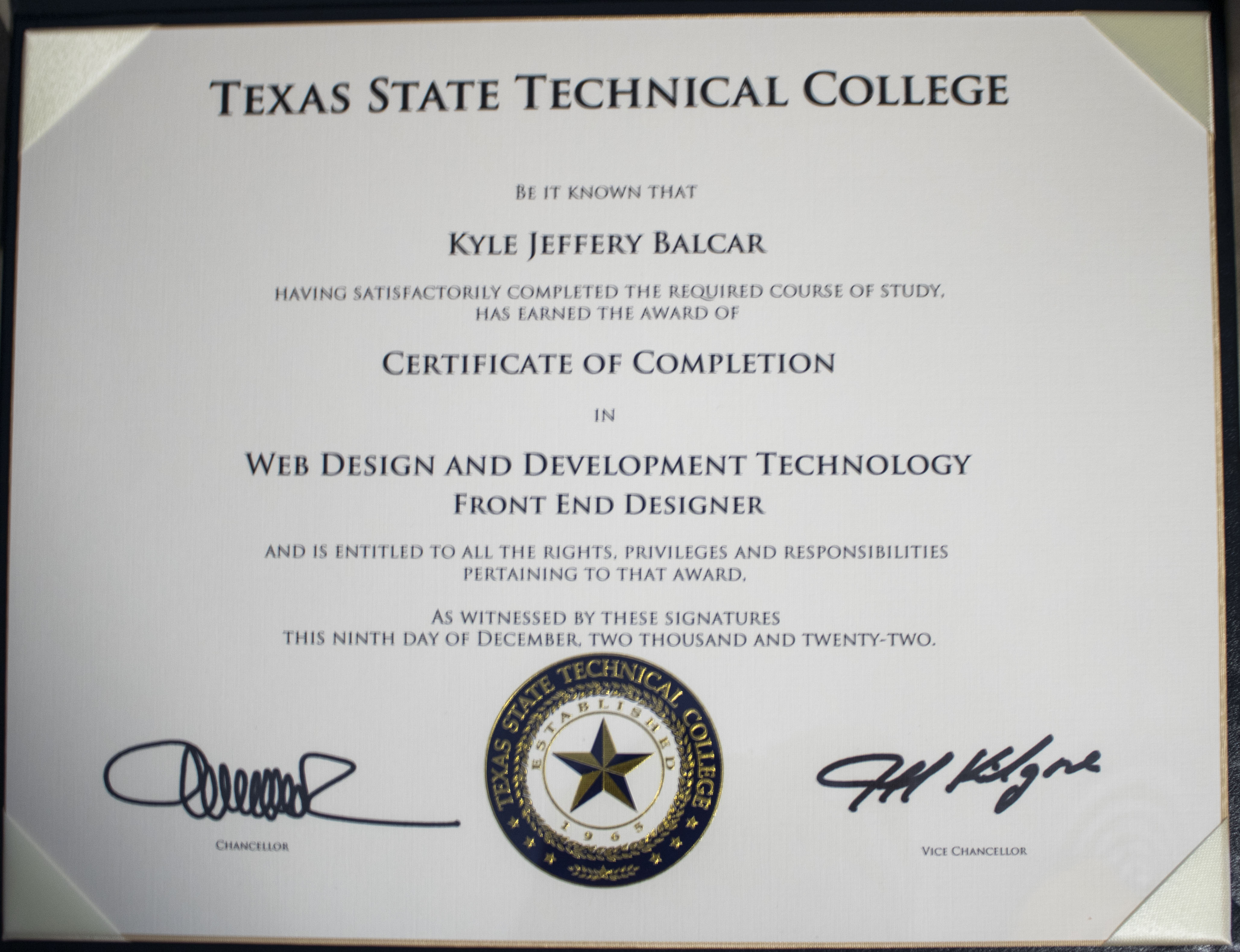 certification for web development